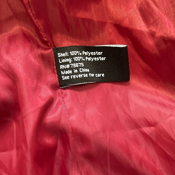 Avanti Belted Double Lapel Red Trench Coat M - Picture 10 of 11